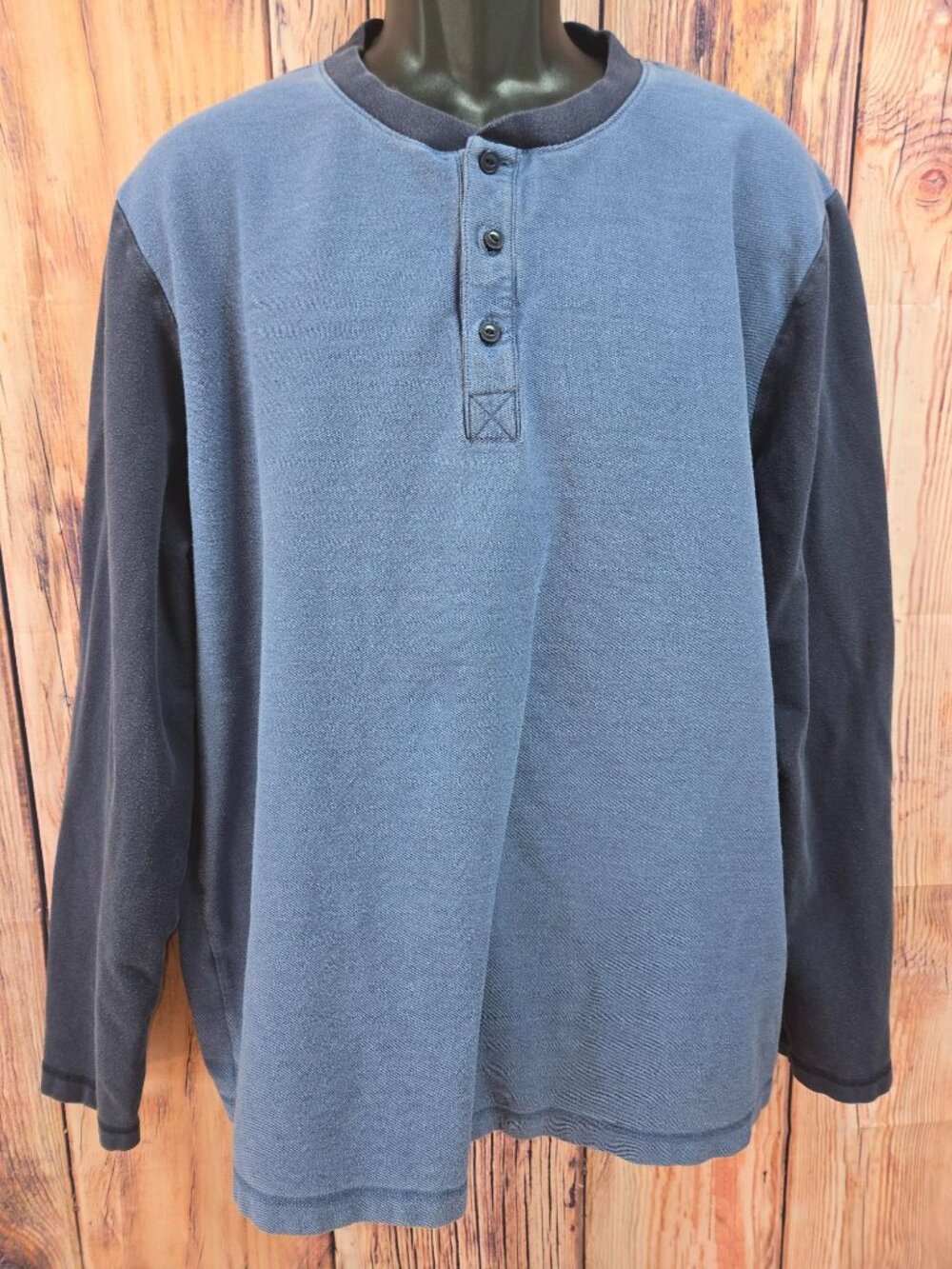 Johnston & Murphy Mens Blue Henley Size XL